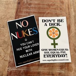 Sugar High Love Stoned Feminist Babe Stickers